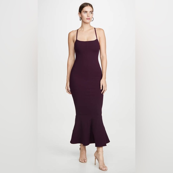 knee length dresses for ladies SOLACE LONDON LORENA MIDI DRESS  TheLuxeLend